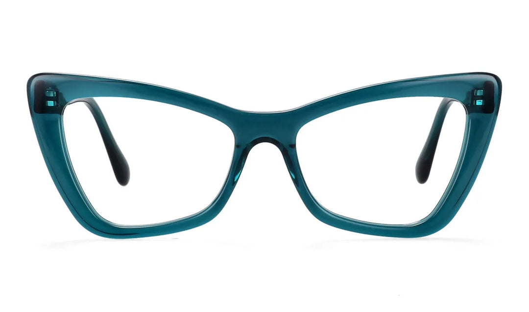 CCspace Women's Full RIm Cat Eye Acetate Hyperopic Reading Glasses R56955 Reading Glasses CCspace green 0