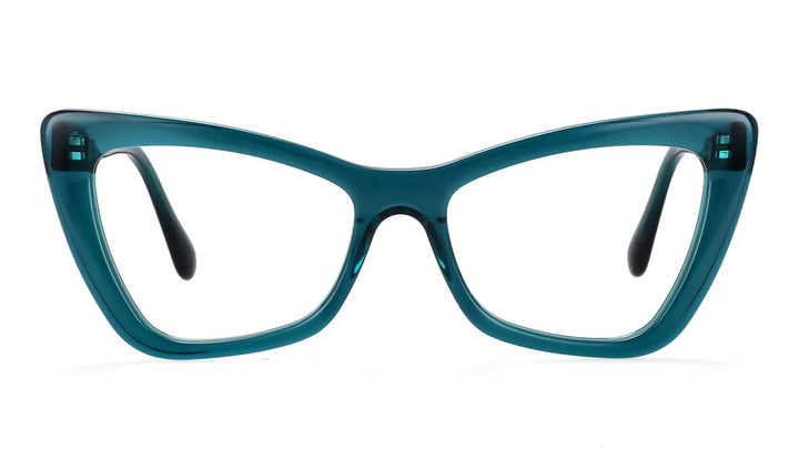 CCspace Women's Full RIm Cat Eye Acetate Hyperopic Reading Glasses R56955 Reading Glasses CCspace green 0