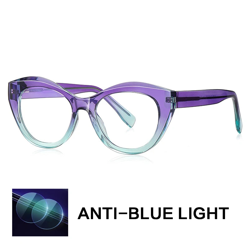 Gatenac Women's Full Rim Cat Eye Tr 90 Titanium Reading Glasses Gx2168