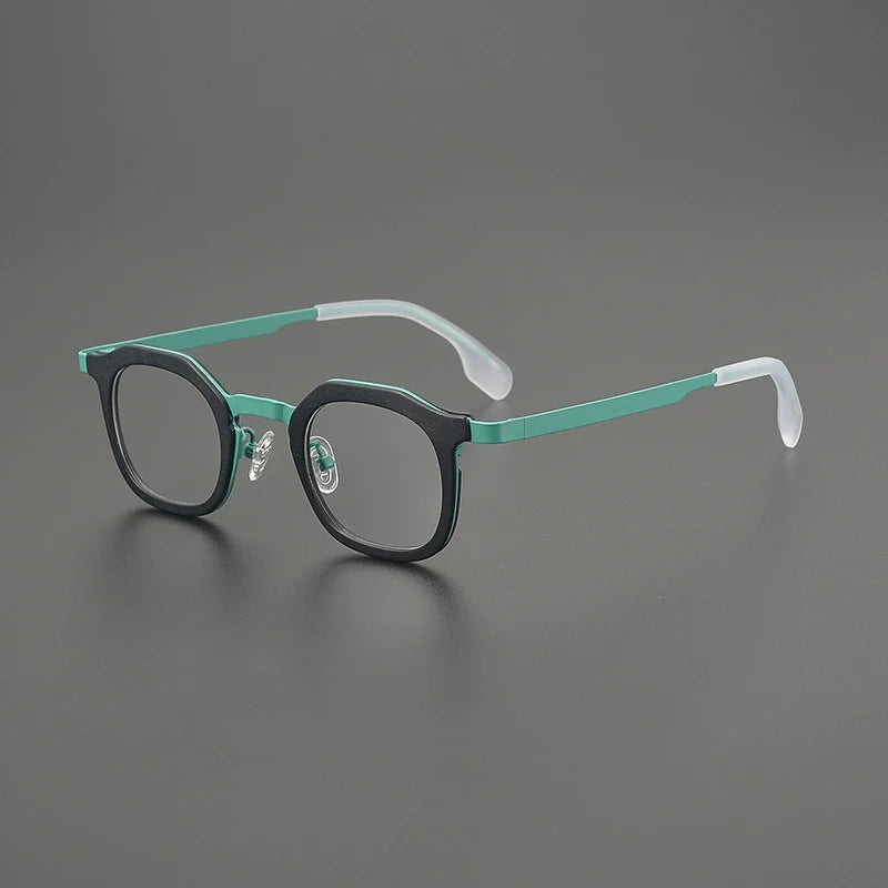 Gatenac Women's Full Rim Square Acetate Titanium Eyeglasses G85893