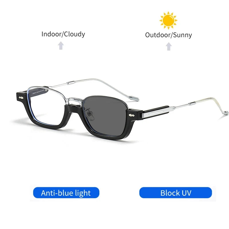 Kocolior Unisex Semi Rim Acetate Stainless Steel Hyperopic Reading Glasses 22015 Reading Glasses Kocolior