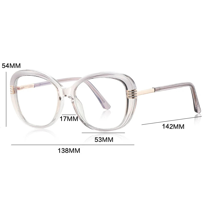 Gatenac Women's Full Rim Oval Tr 90 Titanium Reading Glasses Gxyj2265