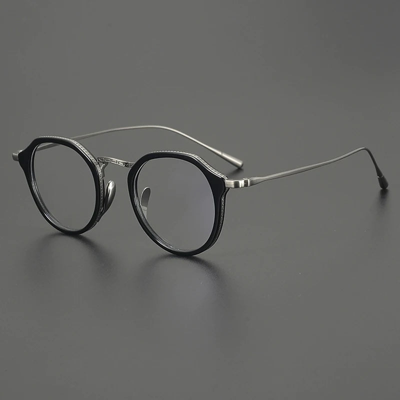 Gatenac Women's Full Rim Oval Acetate Titanium Eyeglasses G1113