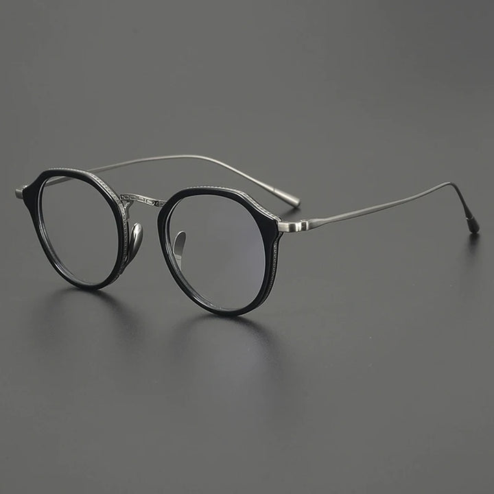 Gatenac Women's Full Rim Oval Acetate Titanium Eyeglasses G1113