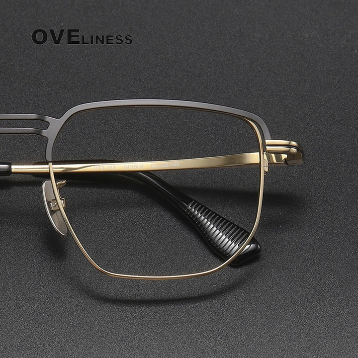 Oveliness Men's Full Rim Square Titanium Eyeglasses D153 Full Rim Oveliness   
