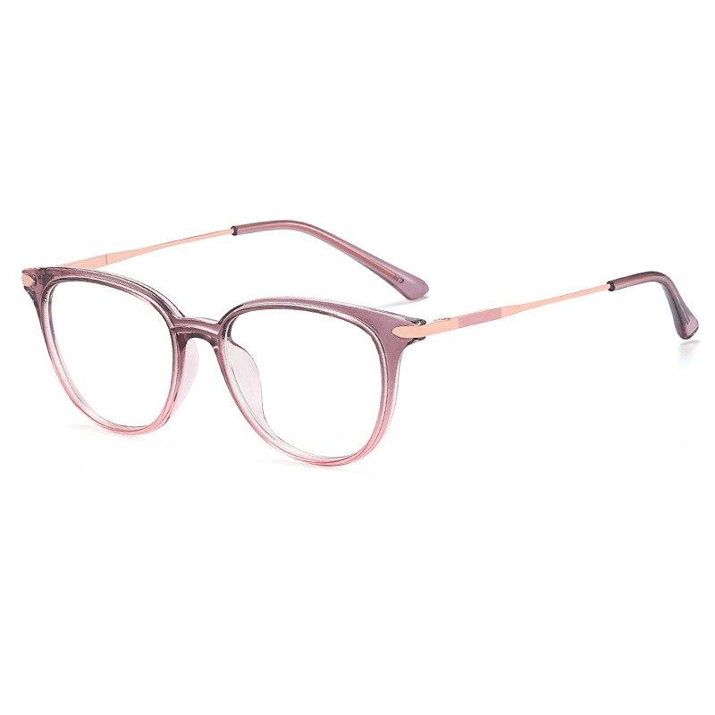 CCspace Unisex Girl's Full Rim Square Tr 90 Titanium Eyeglasses 56756 Full Rim CCspace C7GreyPink