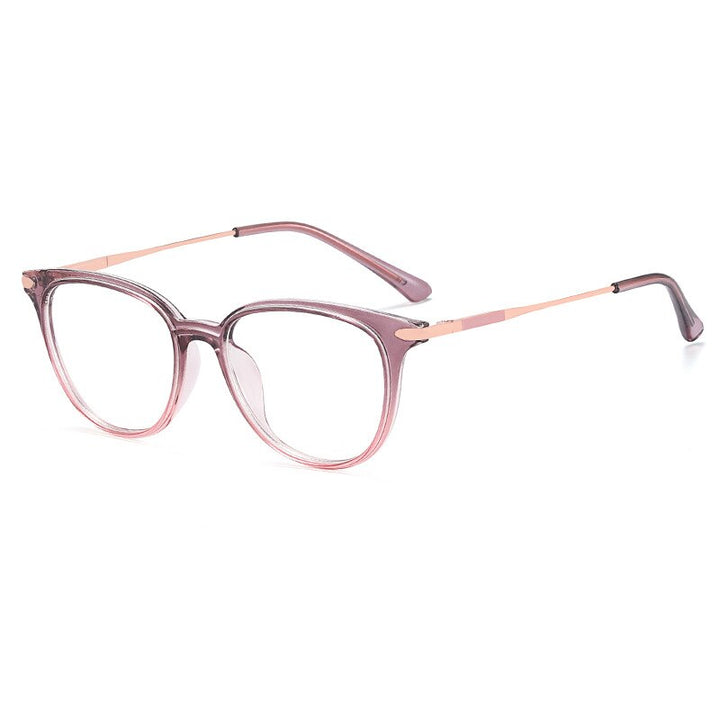 CCspace Unisex Girl's Full Rim Square Tr 90 Titanium Eyeglasses 56756 Full Rim CCspace C7GreyPink