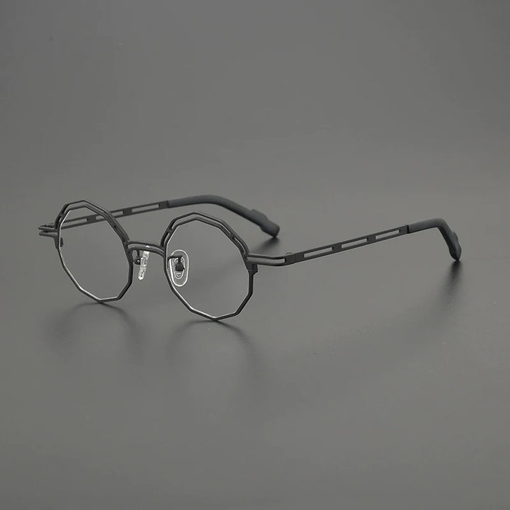 Gatenac Women's Full Rim Polygon Round Titanium Eyeglasses G85888