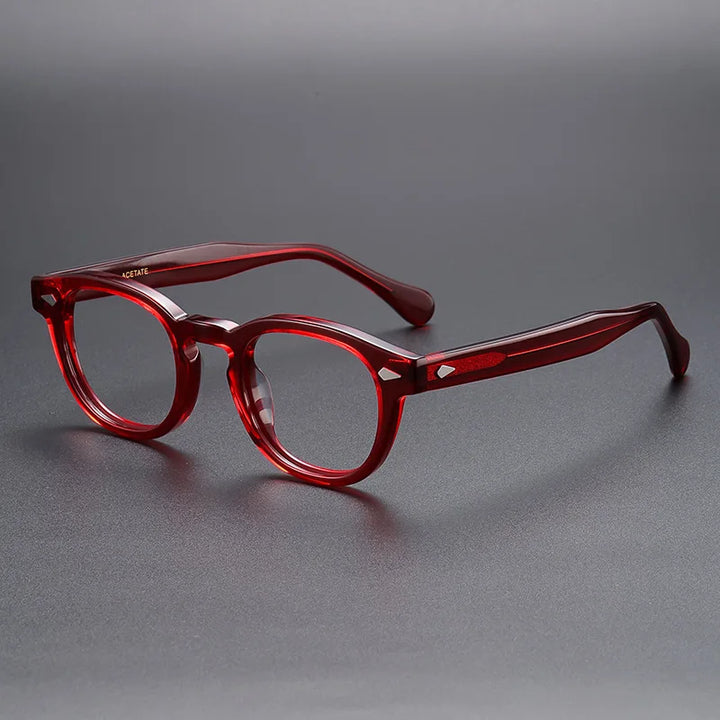 Yimaruili Unisex Full Rim Oval Square Acetate Eyeglasses 56006