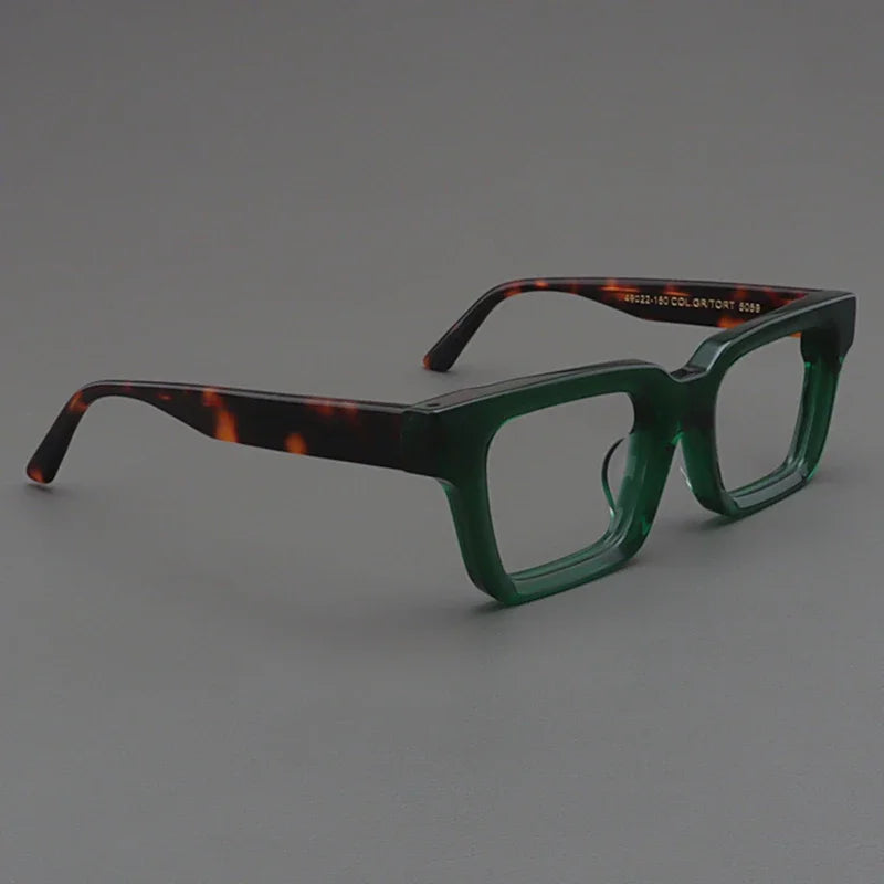 Hewei Unisex Full Rim Square Brow Line Thick Acetate Eyeglasses 34111