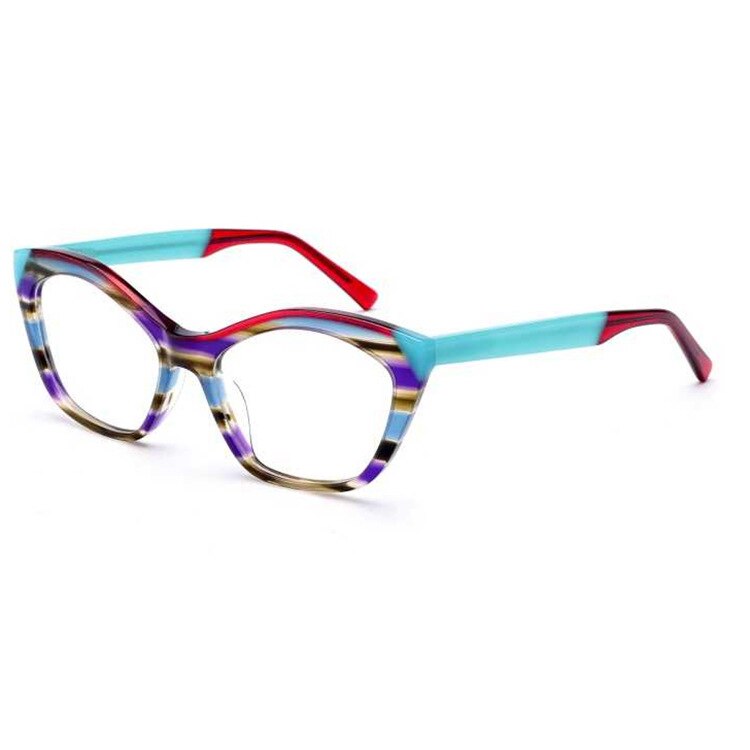 CCspace Unisex Full Rim Cat Eye Acetate Fiber Eyeglasses 56527 Full Rim CCspace C4Grey