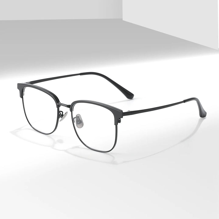 Gmei Unisex Full Rim Square Tr 90 Alloy Eyeglasses 8201 Full Rim Gmei Optical