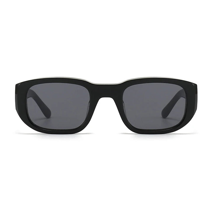 Black Mask Unisex Full Rim Square Acetate Sunglasses 382452 Sunglasses Black Mask   
