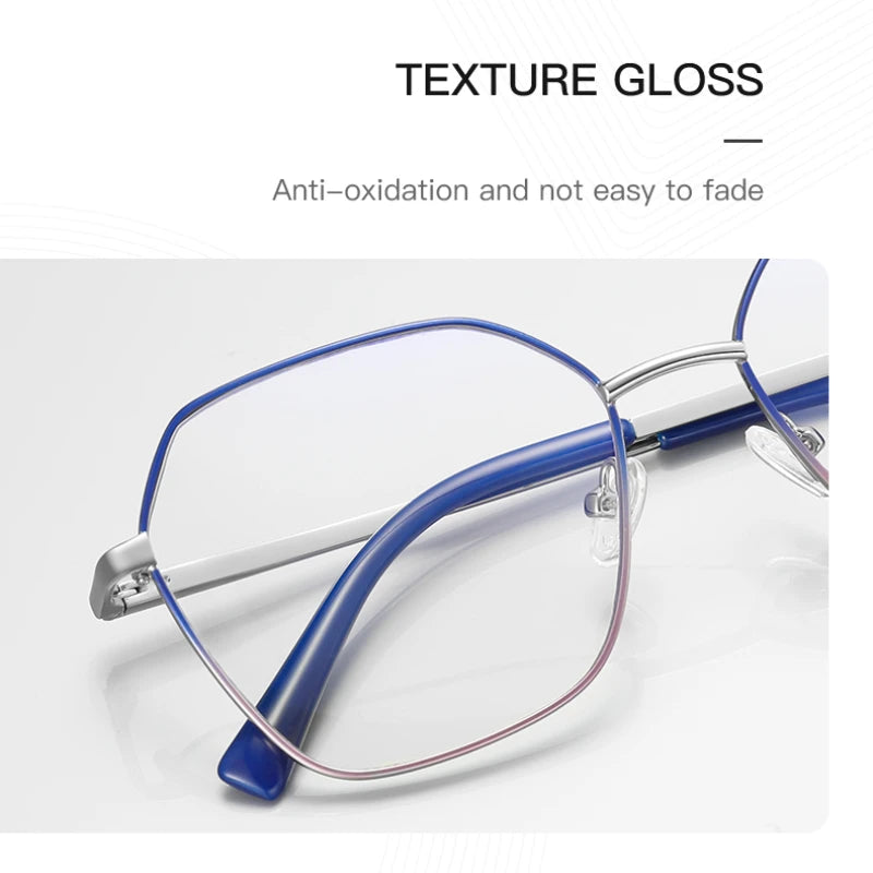 Vicky Women's Full Rim Stainless Steel Polygon Reading Glasses 3090 Reading Glasses Vicky