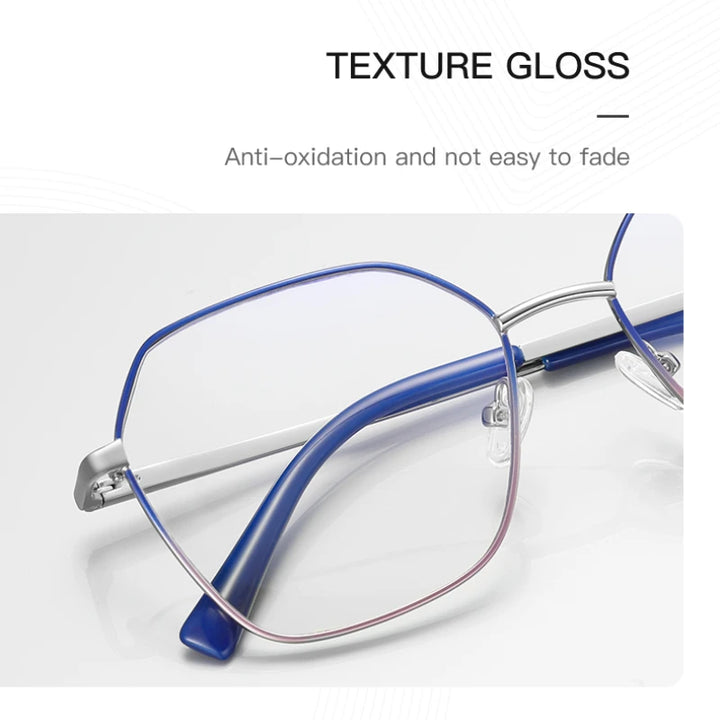 Vicky Women's Full Rim Stainless Steel Polygon Reading Glasses 3090 Reading Glasses Vicky