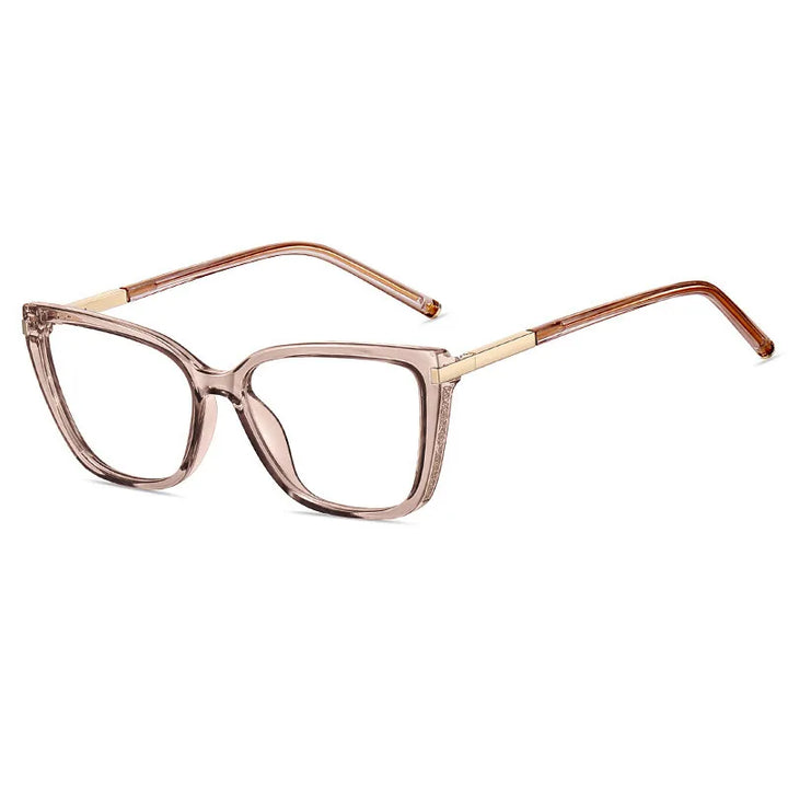 CCspace Women's Full Rim Square Tr 90 Titanium Reading Glasses 310543