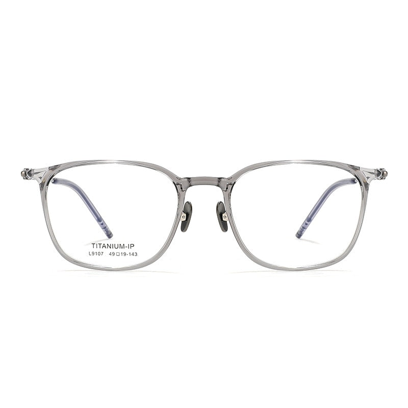 Yimaruili Unisex Full Rim Square Tr 90 Titanium Eyeglasses L9107 Full Rim Yimaruili Eyeglasses