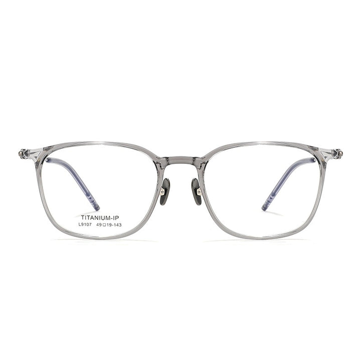 Yimaruili Unisex Full Rim Square Tr 90 Titanium Eyeglasses L9107 Full Rim Yimaruili Eyeglasses