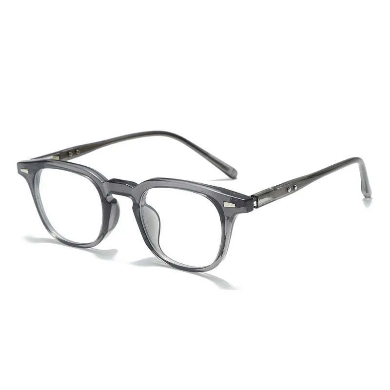 Kocolior Unisex Full Rim Square Acetate Eyeglasses L7156 Full Rim Kocolior Gray