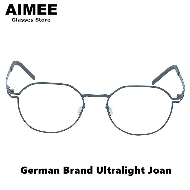 Aimee Women's Full Rim Flat Top Polygon Steel Eyeglasses 13649 Full Rim Aimee
