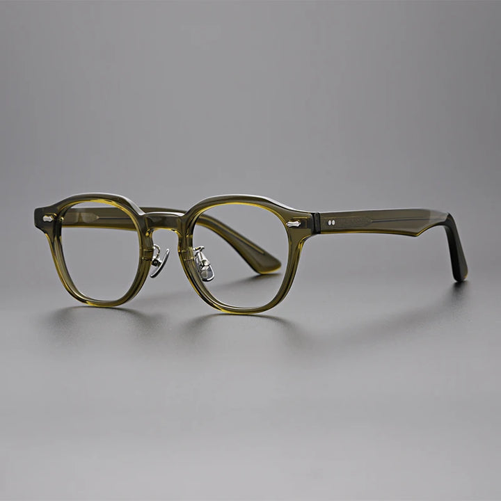 Hewei Unisex Full Rim Round Acetate Eyeglasses 0013 Full Rim Hewei