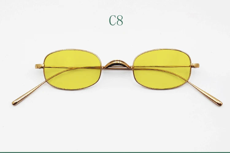 Yujo Unisex Full Rim Small Square Titanium Polarized Sunglasses 3024 Sunglasses Yujo C8 CHINA