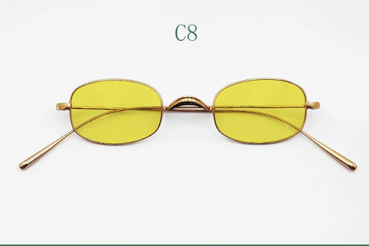 Yujo Unisex Full Rim Small Square Titanium Polarized Sunglasses 3024 Sunglasses Yujo C8 CHINA