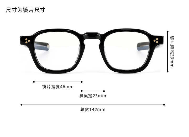 Nobler Unisex Full Rim Square Acetate Eyeglasses 841052 Full Rim Nobler