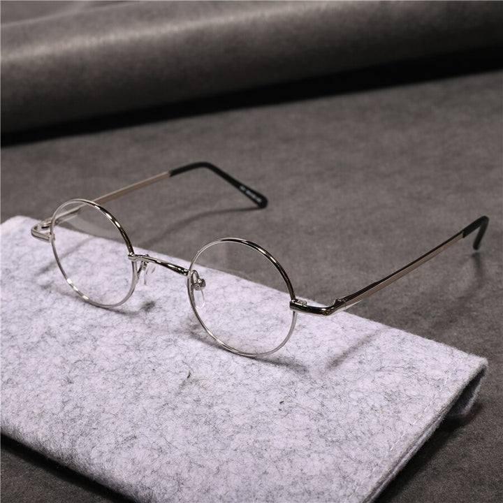 Cubojue Unisex Full Rim Small Round Alloy Presbyopic Reading Glasses 201p Reading Glasses Cubojue