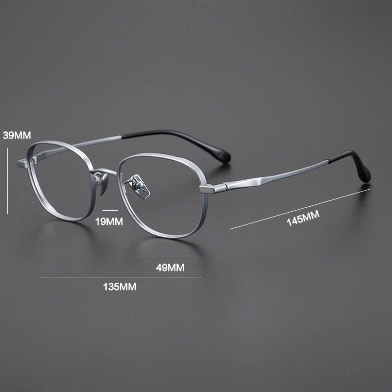 Gatenac Unisex Full Rim Small Square Titanium Eyeglasses Gxyj1025 Full Rim Gatenac