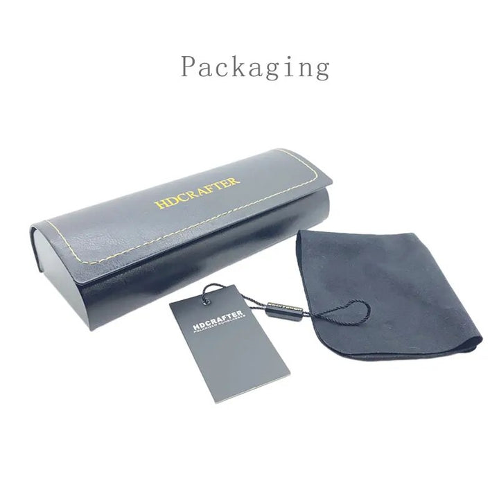 Hdcrafter Men's Full Rim Big Square Titanium Acetate Eyeglasses Dlx403 Full Rim Hdcrafter Eyeglasses