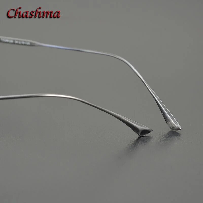 Chashma Ochki Men's Semi Rim Square Titanium Eyeglasses 1015 Semi Rim Chashma Ochki