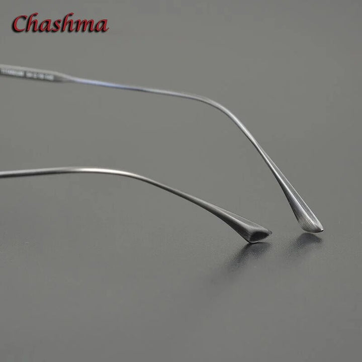Chashma Ochki Men's Semi Rim Square Titanium Eyeglasses 1015 Semi Rim Chashma Ochki