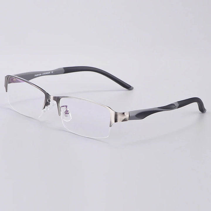Hdcrafter Unisex Semi Rim Square Tr 90 Titanium Alloy Eyeglasses 62681