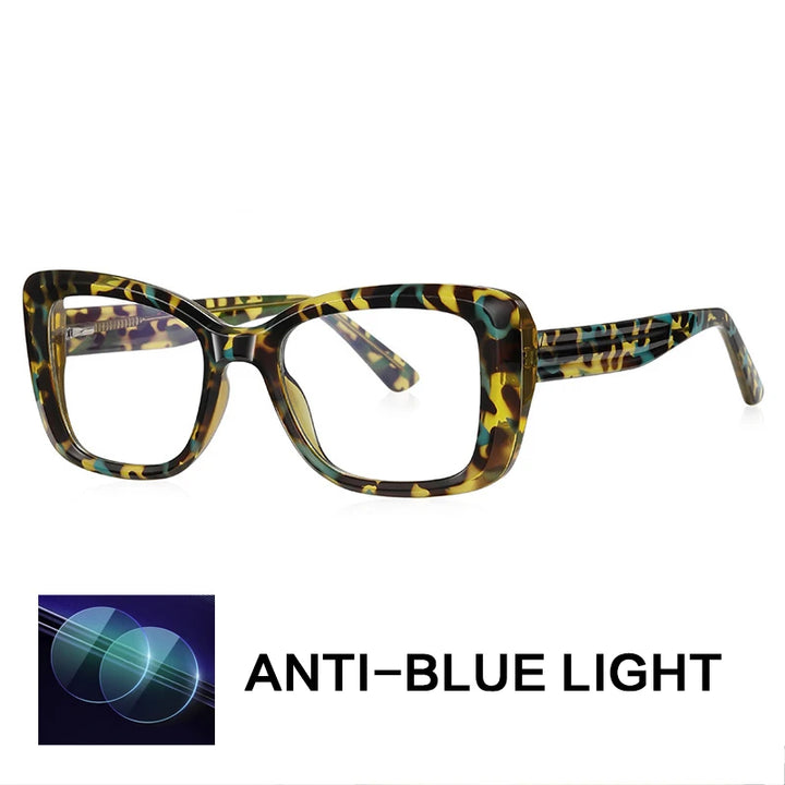 Gatenac Women's Full Rim Square Tr 90 Titanium Reading Glasses Gxy2147