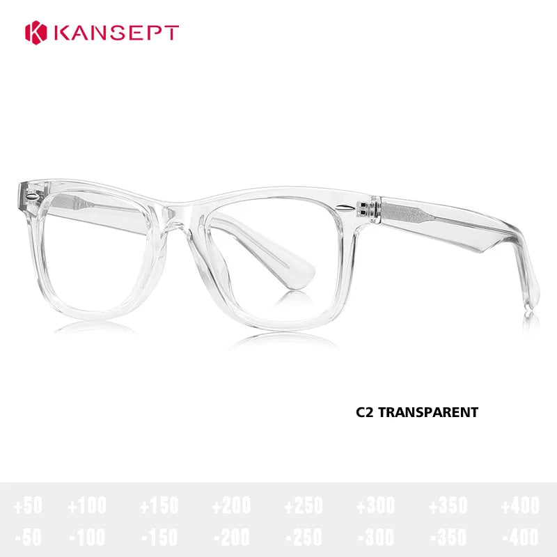 Kansept Unisex Full Rim Square Tr 90 Alloy Reading Glasses 62028