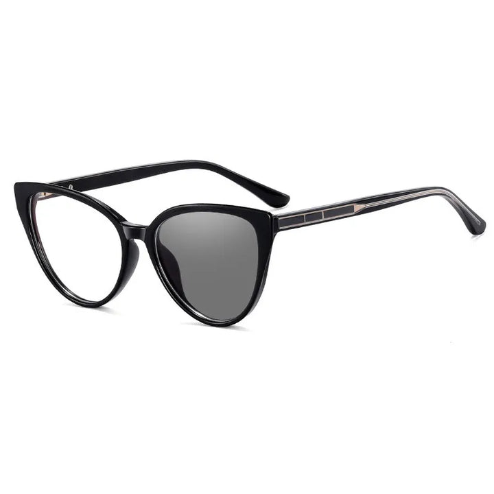 CCspace Women's Full Rim Cat Eye Tr 90 Titanium Photochromic Reading Glasses 311155