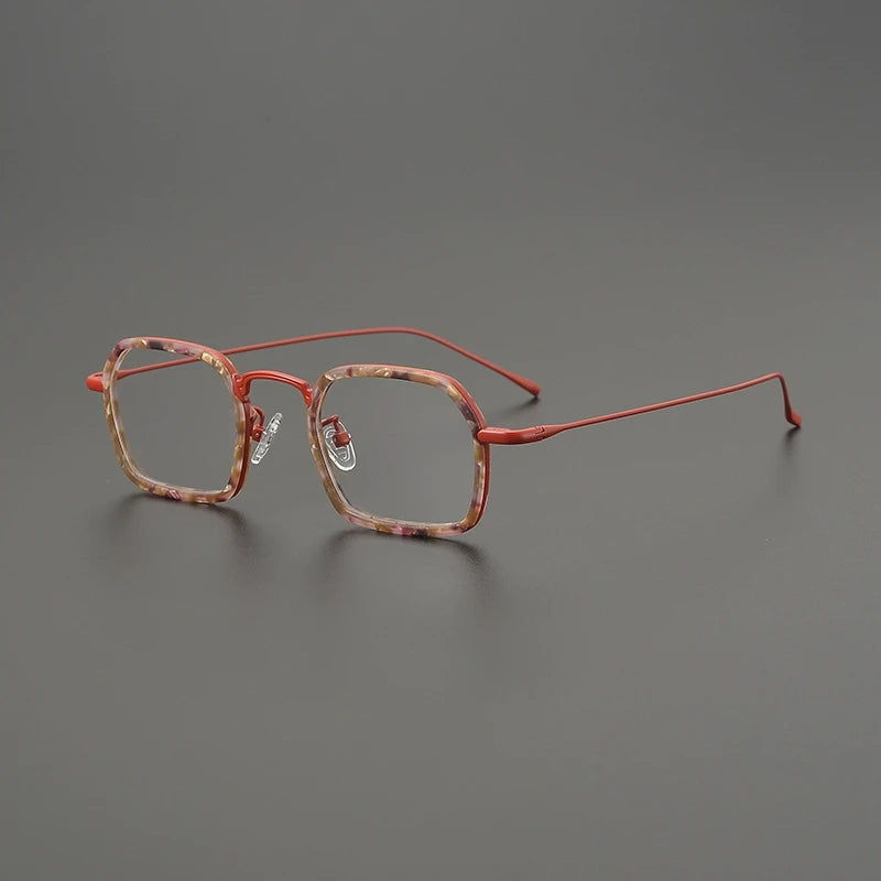 Gatenac Women's Full Rim Square Titanium Acetate Eyeglasses G85894