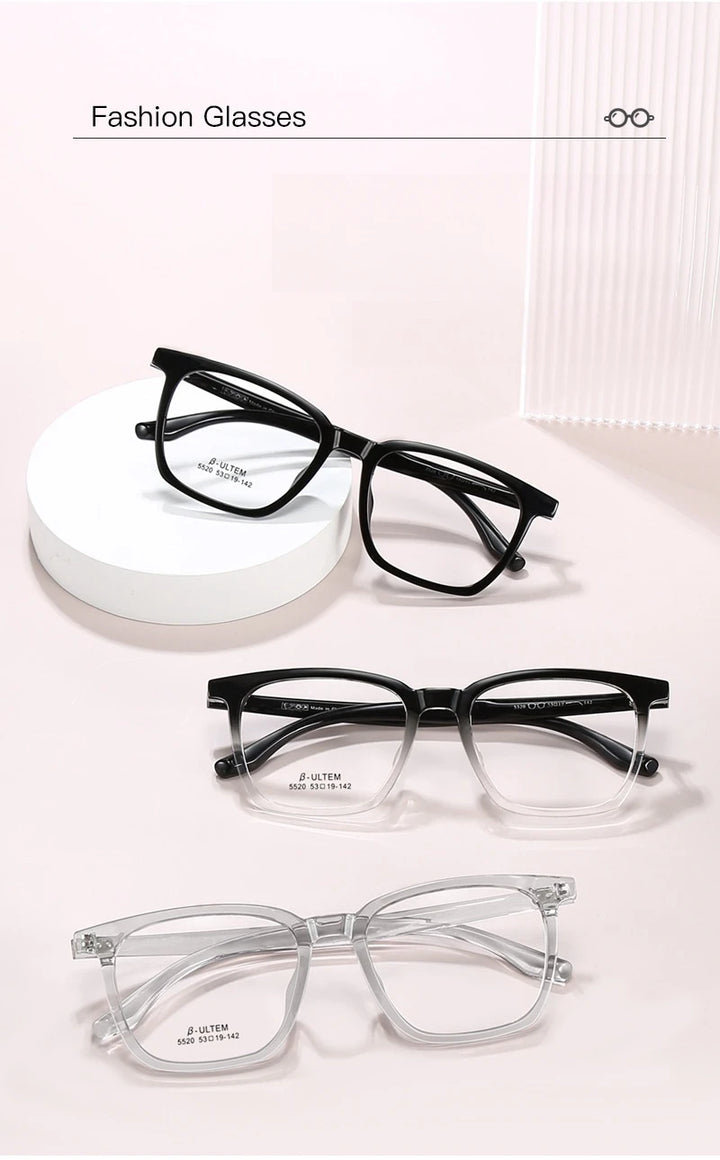 Yimaruli Unisex Full Rim Square Plastic Eyeglasses 5520 Full Rim Yimaruili Eyeglasses