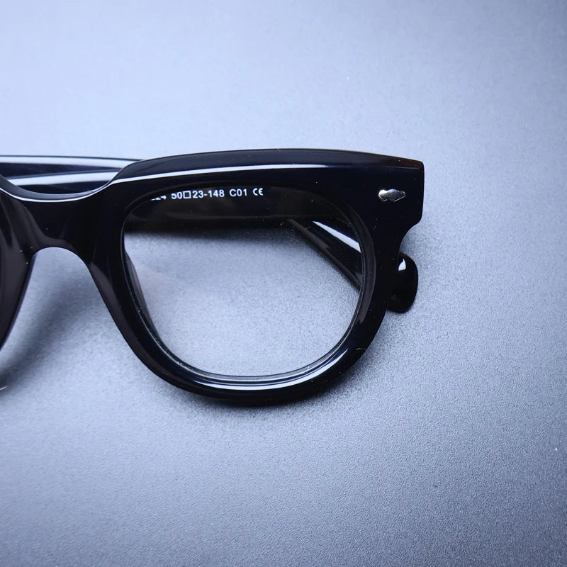 Gatenac Unisex Full Rim Square Acetate Eyeglasses Gxyj1470 Full Rim Gatenac