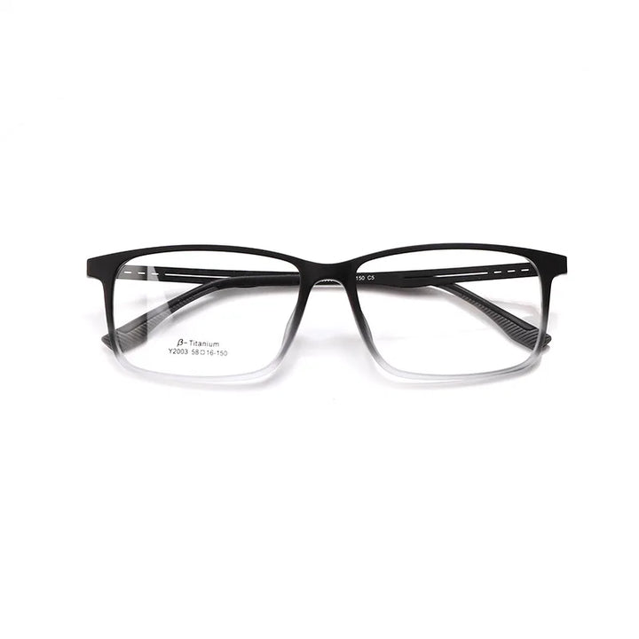 Xbora Unisex Full Rim Big Square Tr 90 Titanium Eyeglasses 2003