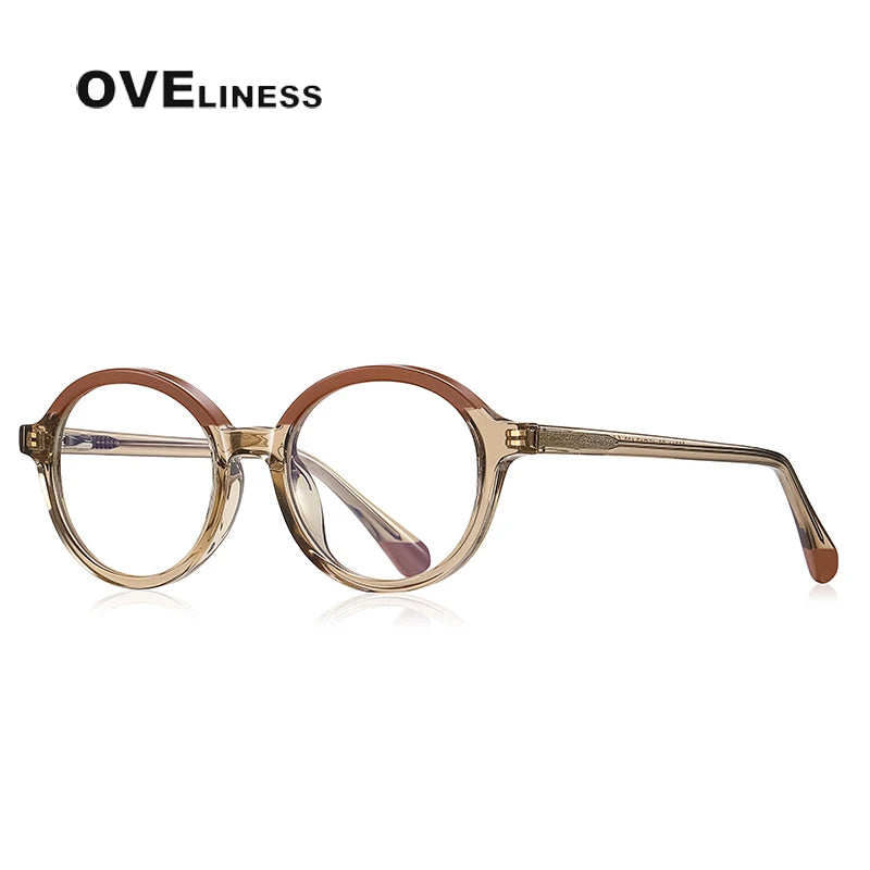 Oveliness Youth Unisex Full Rim Round Tr 90 Eyeglasses R0214 Full Rim Oveliness C5