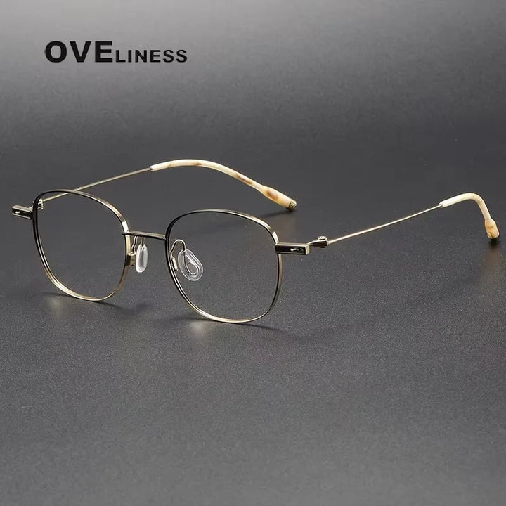 Oveliness Women's Full Rim Polygon Square Titanium Eyeglasses 202034