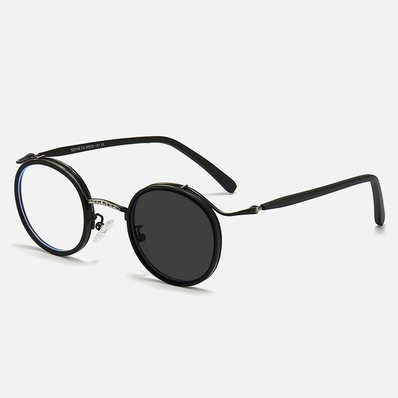 Kocolior Unisex Full Rim Round Acetate Alloy Hyperopic Reading Glasses 22105 Reading Glasses Kocolior