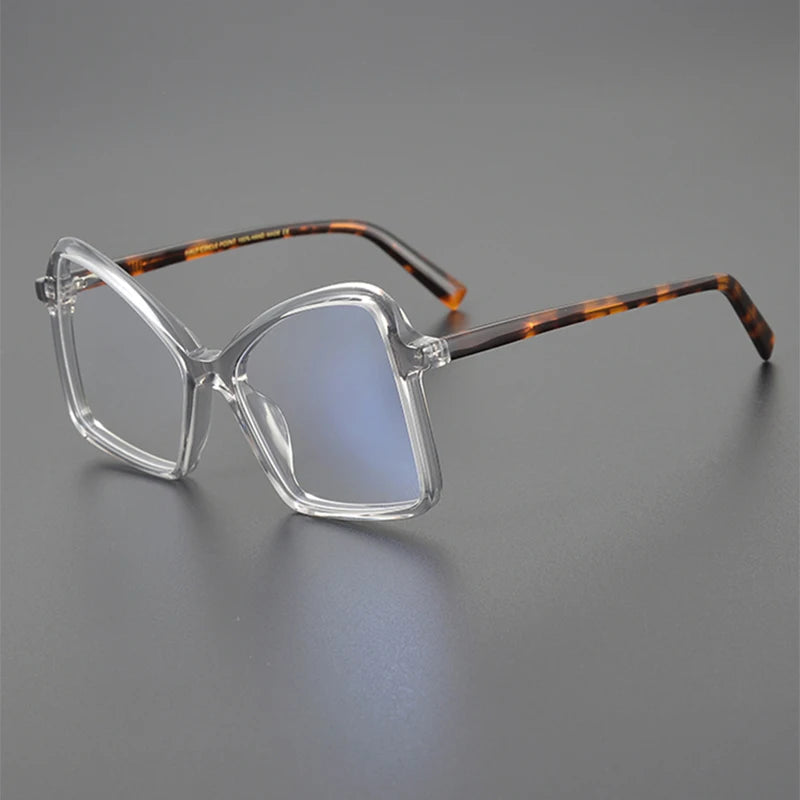 Nobler Unisex Full Rim Irregular Cat Eye Acetate Eyeglasses 19337 Full Rim Nobler C5