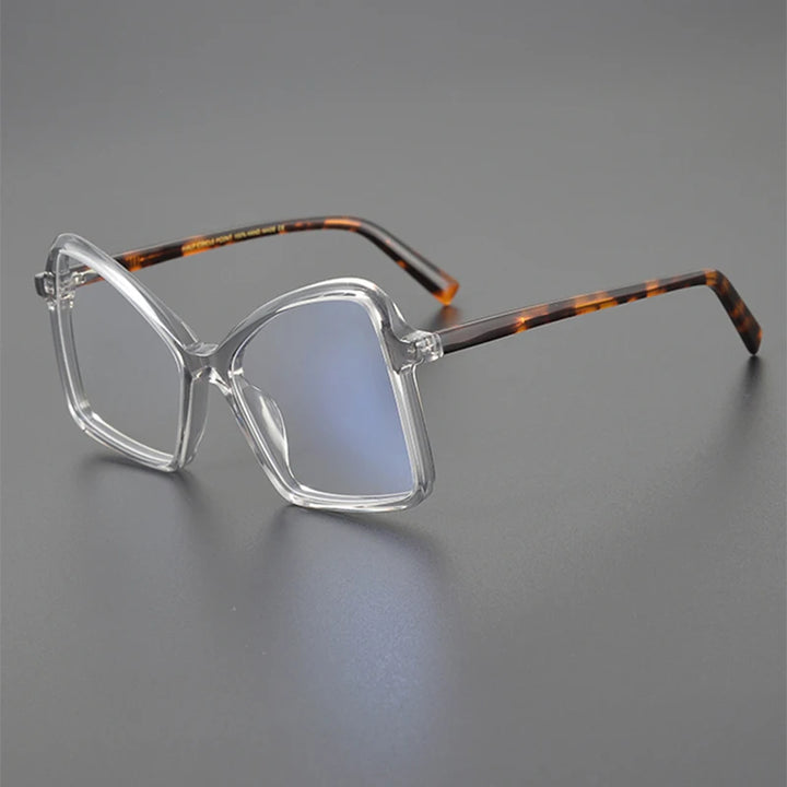 Nobler Unisex Full Rim Irregular Cat Eye Acetate Eyeglasses 19337 Full Rim Nobler C5