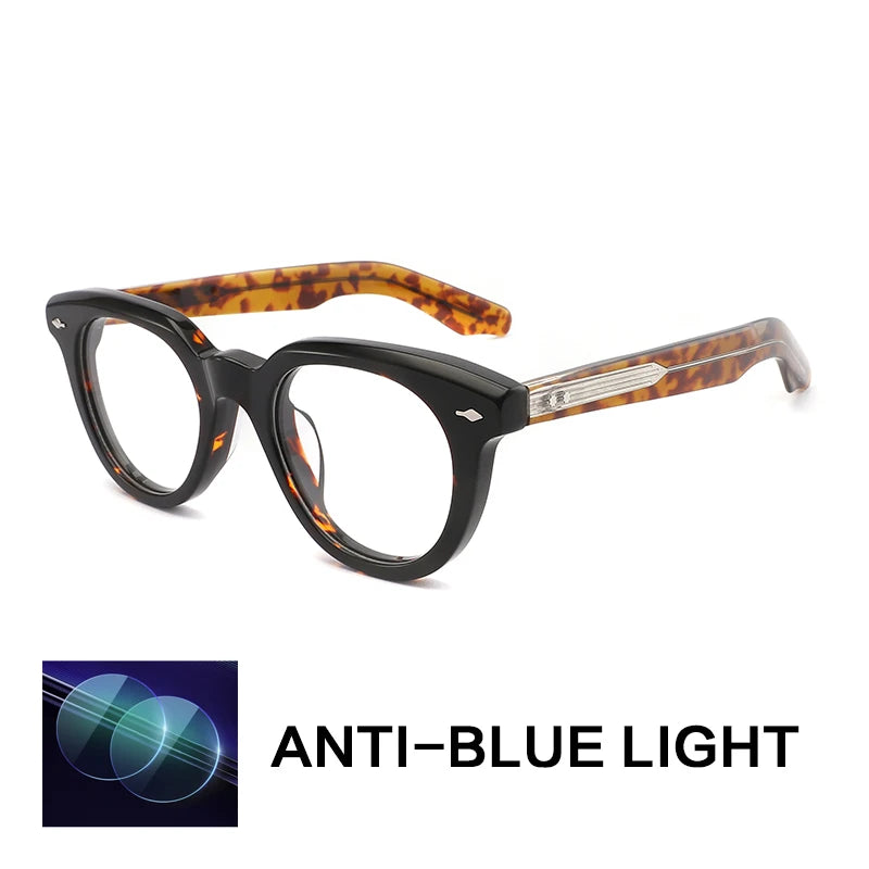 Gatenac Unisex Full Rim Oval Square Acetate Reading Glasses Gxyj91123