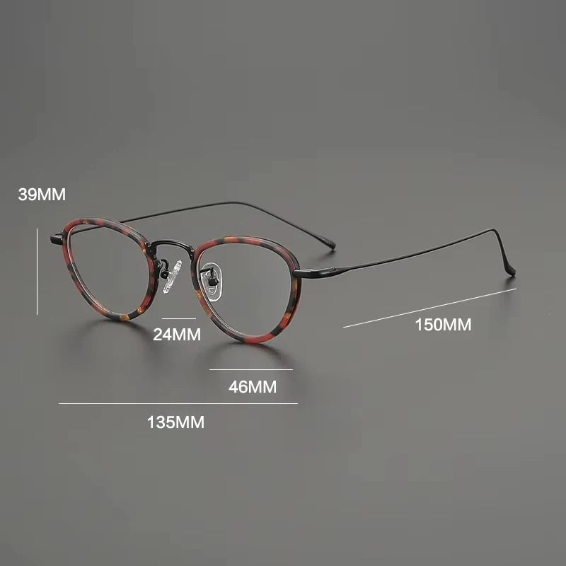 Gatenac Women's Full Rim Oval Cat Eye Titanium Acetate Eyeglasses G85896