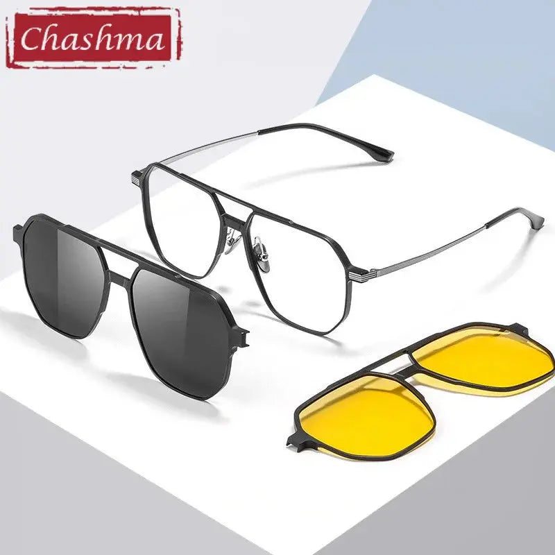 Chashma Ottica Unisex Full Rim Double Bridge Sunglasses | FuzWeb