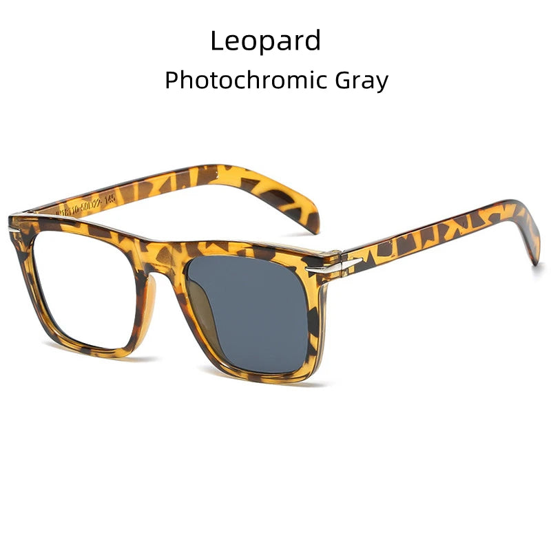 Kocolior Mens Full Rim Square Acetate Reading Glasses 18110 Reading Glasses Kocolior Photochromic Gray 1 +500